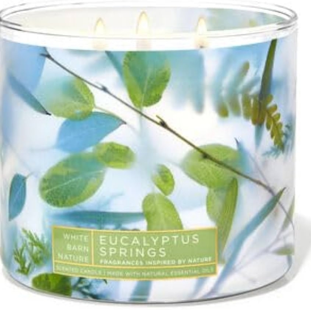 Brand New Bath & Body Works Eucalyptus Springs 3 wick candle
